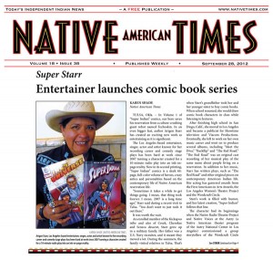Native American Times Cover featuring Super Indian